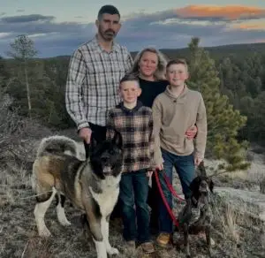 Apexx Akita Puppy with family